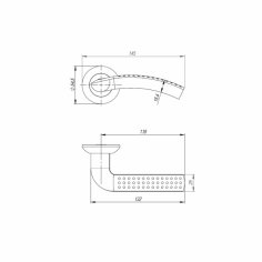 Ручка раздельная R.TL54.LOGICA 180mm SN/CP-3 мат. никель/хром 8x180мм  M4(12х90х50)
