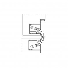 Дверная петля SIMONSWERK Tectus TE 340 3D скрытая, Matte Black RAL9005 SW 107 черная