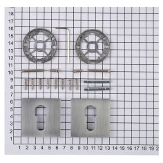 Ключевина под цилиндр DOORLOCK ES02/S/С Slim SC, матовый хром