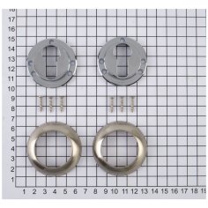 Ключевина под цилиндр DOORLOCK ES02/R/С SN матовый никель, пара