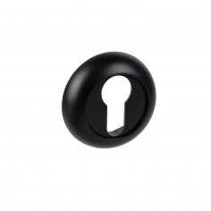 Ключевина под цилиндр DOORLOCK ES02/R/С Black черная, пара