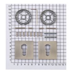 Ключевина под цилиндр DOORLOCK ES02/S/С Slim MBSN, матовый никель