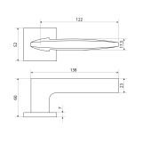 АЛЛЮР АРТ КОЛОР "SERENA" (СЕРЕНА) LB (C80220) аквамарин Комплект ручек