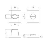 Сантехническая завертка к ручкам АЛЛЮР АРТ КОЛОР BK-S2 LB(C6220) аквамарин