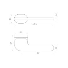 Ручка раздельная R.UCR36.DUNE BL-26 черный