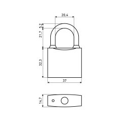 АЛЛЮР ВС1Ч-340 d5мм полимер 5кл. Замок навесной