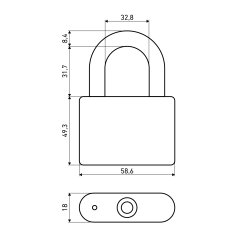 АЛЛЮР ВС1Ч-4506 d8мм 5кл. Замок навесной