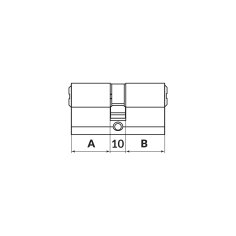 Цилиндровый механизм MaxPro7000Key 52mm (21+10+21) SN мат.никель 7key