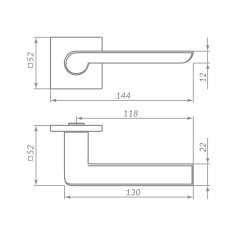 Ручка раздельная K.ARC.Q52.STEP GR-23 графит