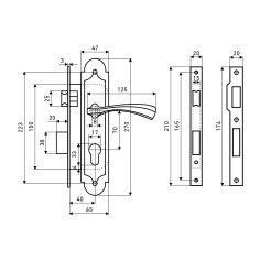 АЛЛЮР АРТ ЗВ4-70.07 OB состаренная бронза Замок врезной с/руч