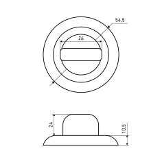 Сантехническая завертка к ручкам АЛЛЮР АРТ BK-R1 AC(3112) ст.медь