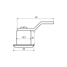 АЛЛЮР 705 под ф-образный ключ хром без ключей Замок врезной