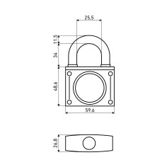 АВАНГАРД ВС2М-60 МЕДВЕДЬ Медь d11,5мм Замок навесной