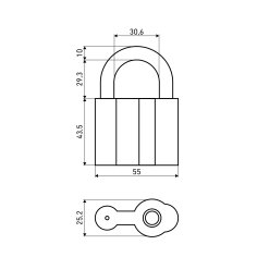 АЛЛЮР  ВС2-27КА тип3 с одной секретностью d10мм Замок навесной