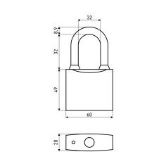 АЛЛЮР ВС1Ч-360 d9мм полимер 5кл. Замок навесной