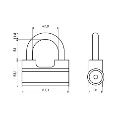 АЛЛЮР  ВС2-7С d12мм Замок навесной