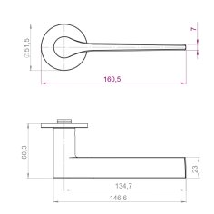 Ручка раздельная R.YM.CREME AC-9 медь