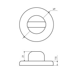 Сантехническая завертка к ручкам АЛЛЮР 1800BK WC PSN перламутровый никель