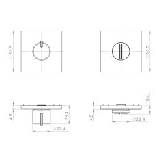 Ручка поворотная BK6.K.YM BL-26 черный