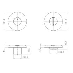 Ручка поворотная BK6.R.YM MWSC-33 итальянский тисненый