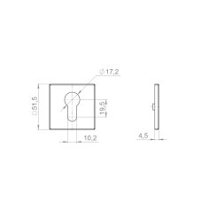 Накладка под цилиндр ET.K.YM AC-9 медь 