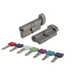 Цилиндровый механизм MaxPro7002Knob60mm(25+10+25) GR графит 7key с вертушкой