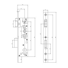 Замок дверной DOORLOCK DL301, цилиндровый, нержавеющая сталь