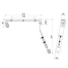 Координатор закрывания DOORLOCK SR-3, серебристый для 2-х створчатой двери