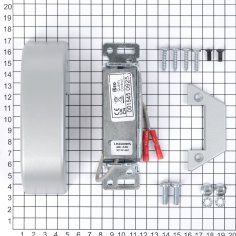 Защелка дверная электромеханическая для накладной антипаники DOORLOCK PD900, 24VDC серебристая