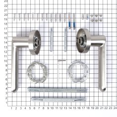 Ручка дверная DOORLOCK Libra A008RF MBSN, матовый никель