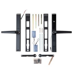 Ручки на планке электронные Apecs Smart HPE-8201-BLM (TTLock, BLE, FP)