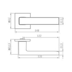 Ручка раздельная K.ARC.Q52.TERRA ND ночная пустыня