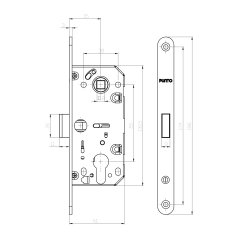 Корпус замка ML85-35/IND AL (алюминий)