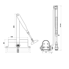 Доводчик DOORLOCK DL75 DA EN4/5 белый