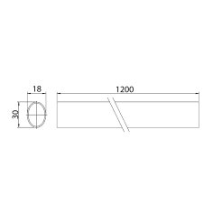 Балка для механизма DOORLOCK PD900, PD910, PD700 серебристый 1200мм