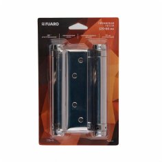 Пружинная двусторонняя (барная) петля DSH5 (125х86х1,5) INOX 201 CP хром (блистер)