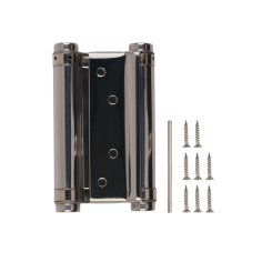 Пружинная двусторонняя (барная) петля DSH5 (125х86х1,5) INOX 201 CP хром (блистер)