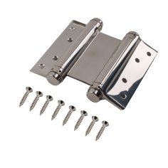 Пружинная двусторонняя (барная) петля DSH5 (125х86х1,5) INOX 201 CP хром (блистер)