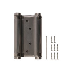 Пружинная двусторонняя (барная) петля DSH5 (125х86х1,5) INOX 201 SN мат. никель (блистер) 