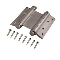 Пружинная двусторонняя (барная) петля DSH5 (125х86х1,5) INOX 201 SN мат. никель (блистер) 