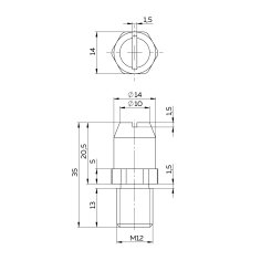 Противосъем SP M12x14/35