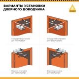 СТАНДАРТ Доводчик дверной MAX ДД 162/3-4 А-S (до 120 кг) серебро RAL9006, морозостойкий
