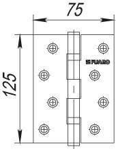 Петля универсальная IN5200U AB (2BB 125x75x2,5) бронза