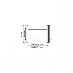 Глазок дверной, оптика стекло DV-PRO 2/85-55/BR (DVG2) CP хром