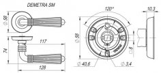 Ручка раздельная R.SM58.DEMETRA (DEMETRA SM) MAB-6 темная бронза